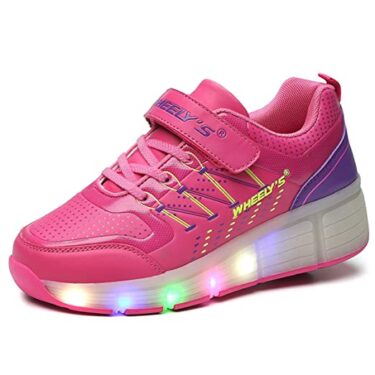 Voovix Los niños Jazzy Junior LED luz rueda Roller Shoes Zapatos Zapatillas Deportivas patines zapatos con ruedas zapatillas