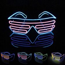 Lerway 2 Bicolor – Gafas con luz (LED, perfectas para fiestas nocturnas, incluye un dispositivo de control estándar), rosa + blau, Weiß Rahmen