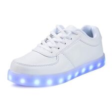SAGUARO® Unisex niños USB Carga LED Luz Luminosas Flash Zapatos Zapatillas de Deporte