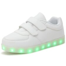HUSK’SWARE USB de Carga de 7 Colores Light up Shoes for Kids de Luz LED Unisex Zapatilla de Deporte del Zapato por la Fiesta de Baile de Navidad de
