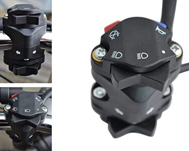 Interruptor de luces y claxon multifunción para motos – Apto para manillares de 22 mm